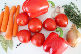 wortel tomaat paprika